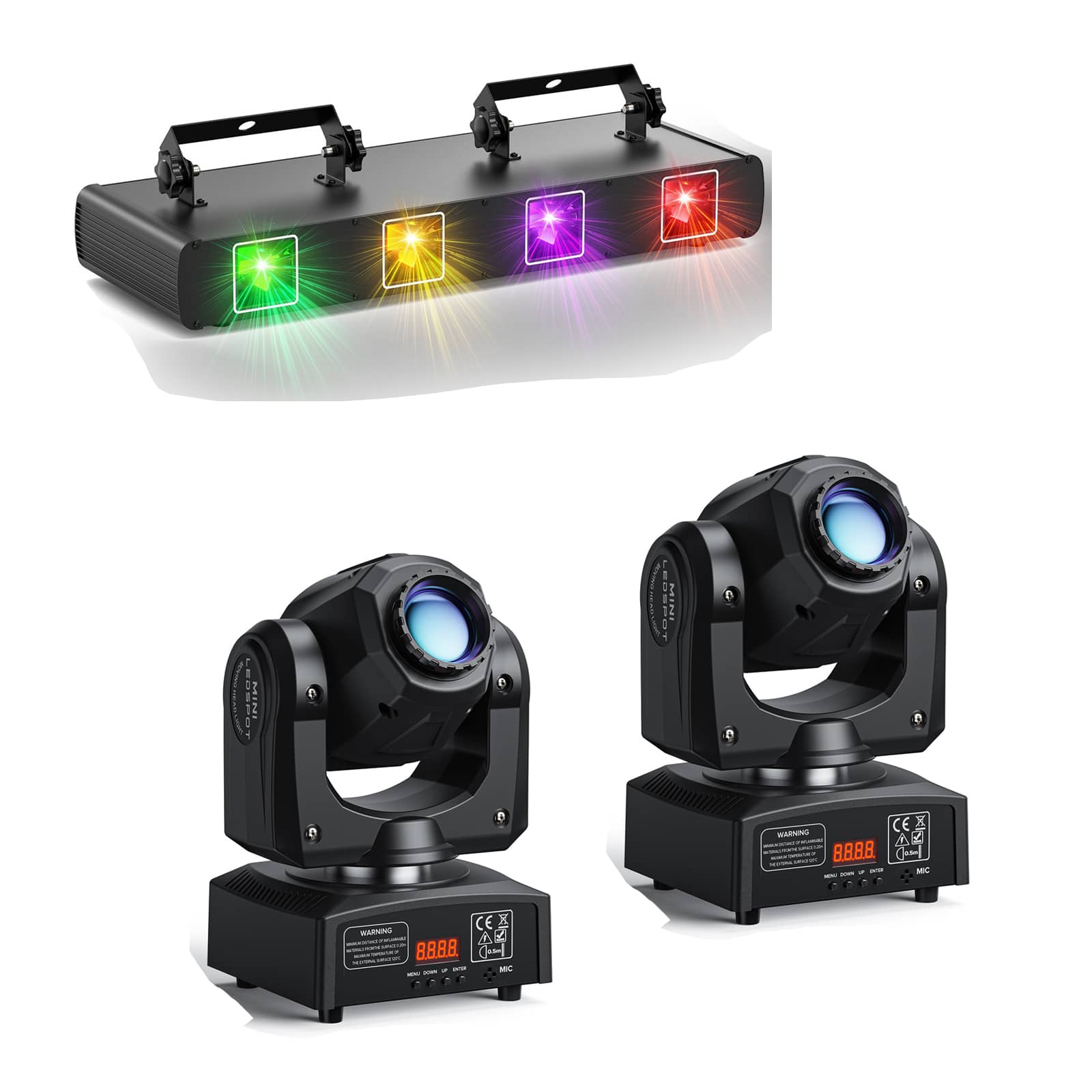 1× Laser Light+2× Moving Heads