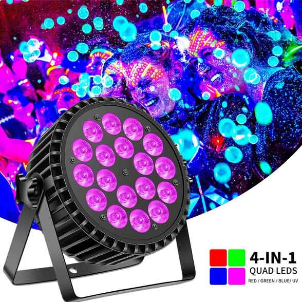 270W 18 LED RGB & UV Par can Bühnenlicht DMX DJ Disco Hochzeit Bühnenbeleuchtung