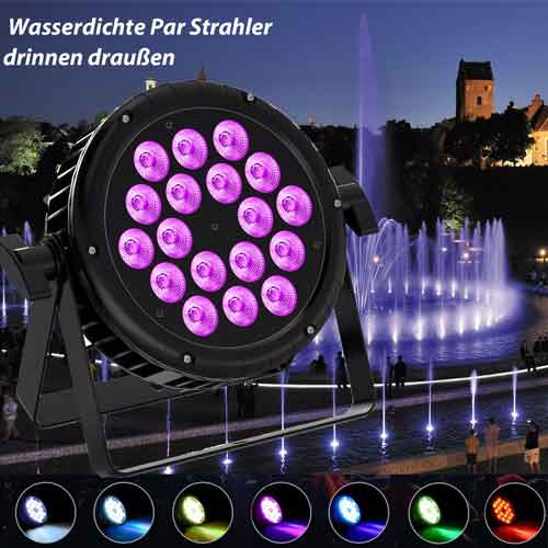 5X Wasserdichte IP65 270W LED RGBW DMX PAR Bühnenlicht Party Garten Outdoor Par Can