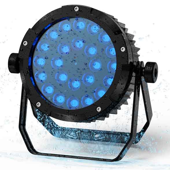 6stk 24LED Wasserdichter Par Strahler RGBWA +UV Bühnenlicht Outdoor & 2 stk 300W Flammenwerfer 3 Triple Head Bühne