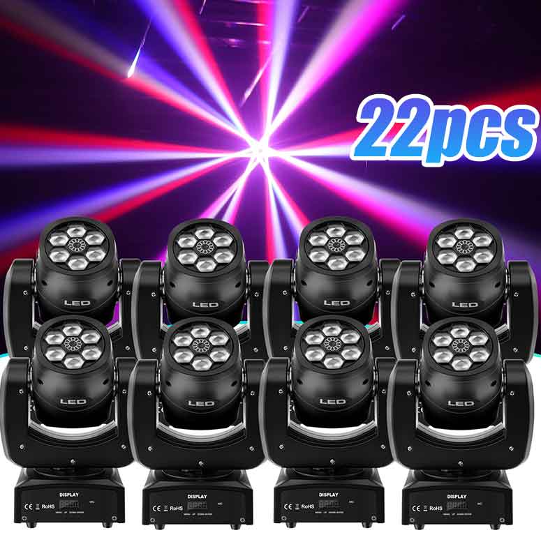22x 200W LED Strahl Laser Moving Head Bühnenlicht RGBW DMX DJ Party Bar Spotlight