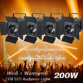 4pcs 200W COB LED Par Strahler Zoomable DMX Bühnenlicht Weiß/Warmweiß Scheinwerfer