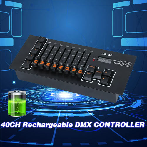 AKKU DMX512 Controller DJ Disco Konsole für Spark Machine Moving Head Licht Show