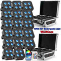 16PCS LED 4x25W RGBWA+UV Battery Powered WIRELESS DMX Par Can DJ Uplighting Up Light+2XCase