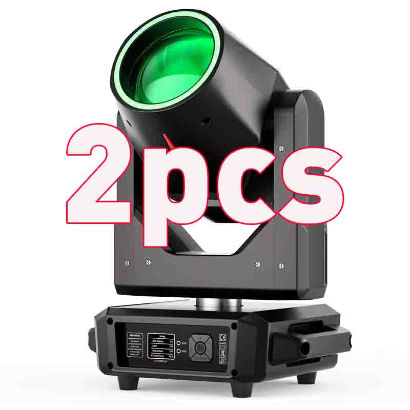 2PCS  LED Moving Head Light Prism Gobo Beam DMX Spot Lighting Stage For DJ Disco