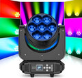 2x LED Beam Wash Zoom Bee-eye Moving Head 7X60W RGBW 4IN1 DMX DJ Party Lichteffekt