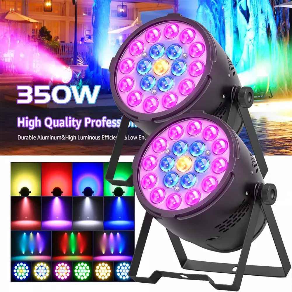 2x 350W RGB 19 LED Par Licht Zoom Licht DMX512 Bühnenlicht DJ Disco Party Club
