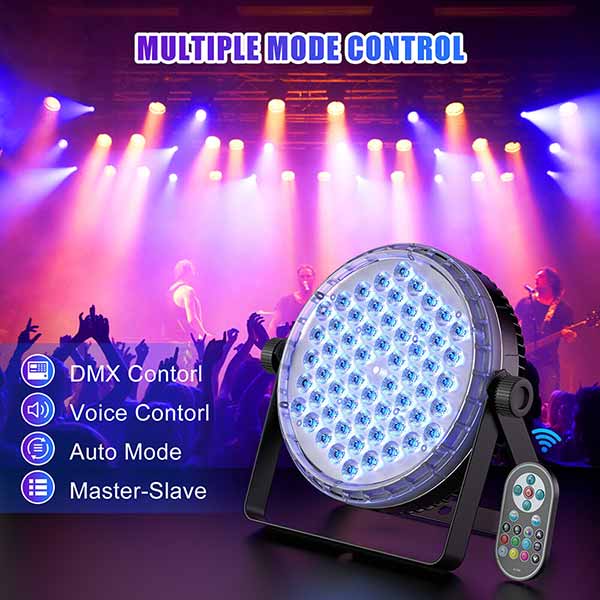 8X 120W PAR Scheinwerfer DMX 60 LED RGBW Wash Bühnenlicht DJ Party Lichteffekte