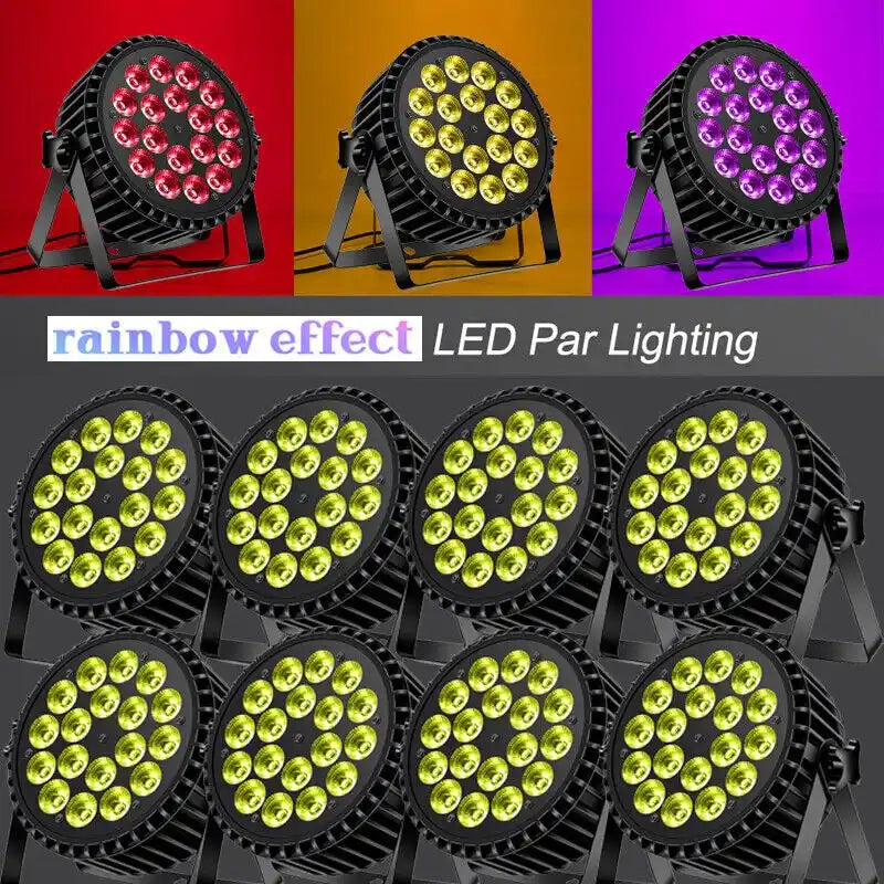 4PCS 8x 270W 18 LED Par Strahler RGBW Scheinwerfer DMX512 Stage Licht DJ Party Show