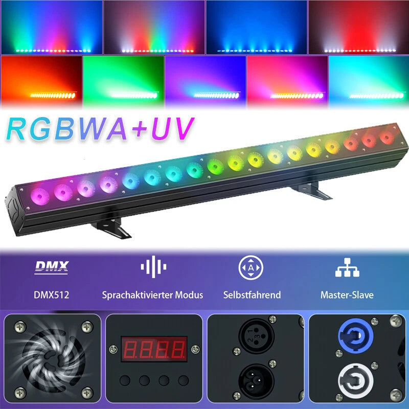 14stk ZQ06120 270W RGBWA+UV 18 LED Bühnenbeleuchtung Wall Washer