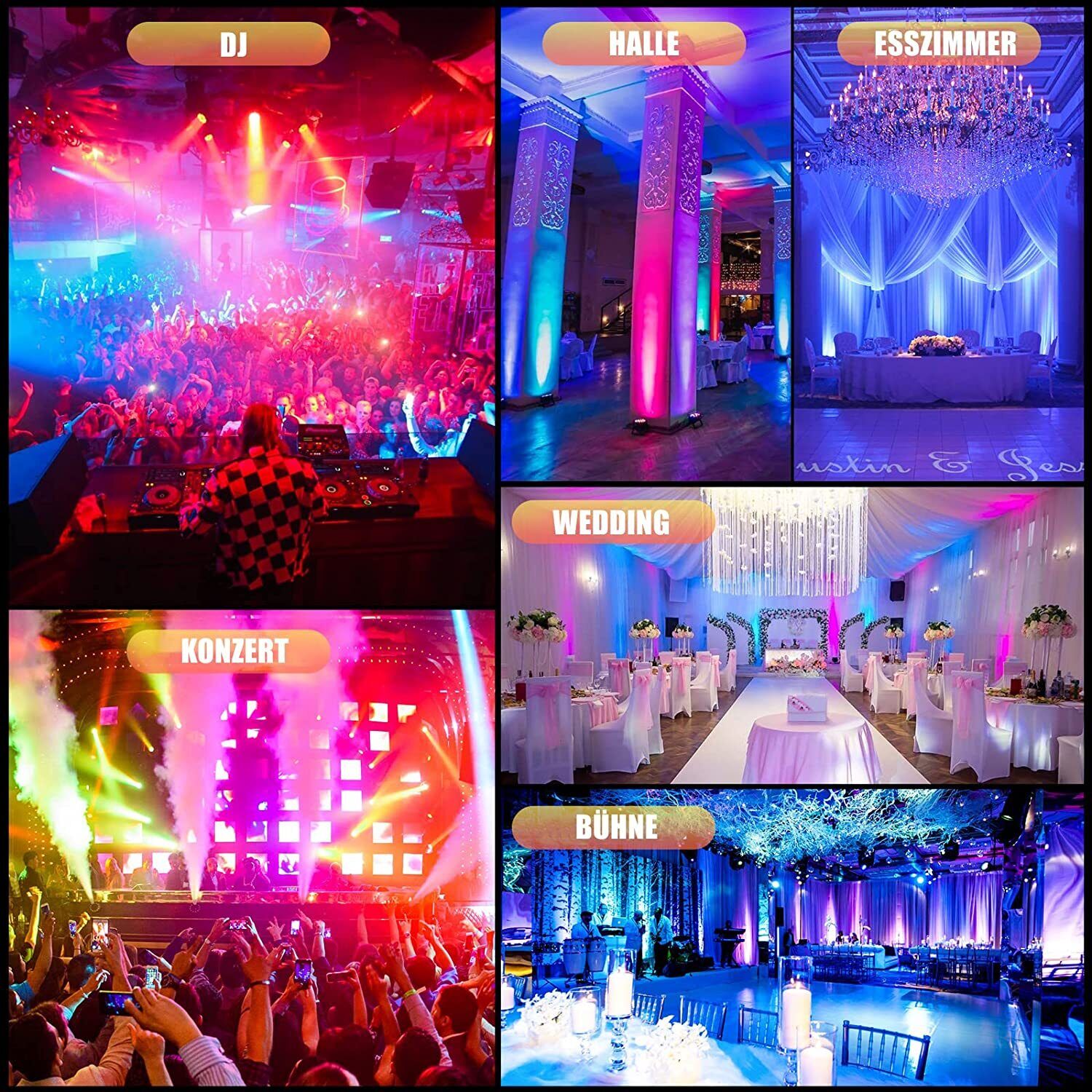 16stk 200W 18 Prisma Gobo LED Beam Moving Head Bühnenlicht DMX +4stk Flightcase