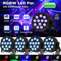 12stk 120W RGBW 12LED PAR Wiederaufladbar Akku Wash Bühnenlichter Strahler U`King