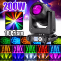 200W 18 Prism 14 GOBO LED Moving Head Stage Lights Beam Zoom DJ Disco Show
