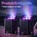 4x IP65 6IN1 Par Strahler Akku RGBWAUV DJ Bühnenlicht Wifi DMX Mit Fernbedienung