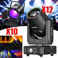 12 Stück 350W 48 Prisma Moving Head Bühnenlicht Gobo DMX Spot+10 Stück 200W 6in1 RGBWAUV LED COB Par Strahler