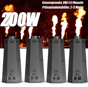 8stk 200W Feuermaschine Flammenprojektor Manual DMX 2-3m Bühnen Halloween party Show