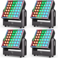 4stk 300W 36LED Beam Moving Head RGBW Wash Licht Bar DMX Bühnenbeleuchtung Disco