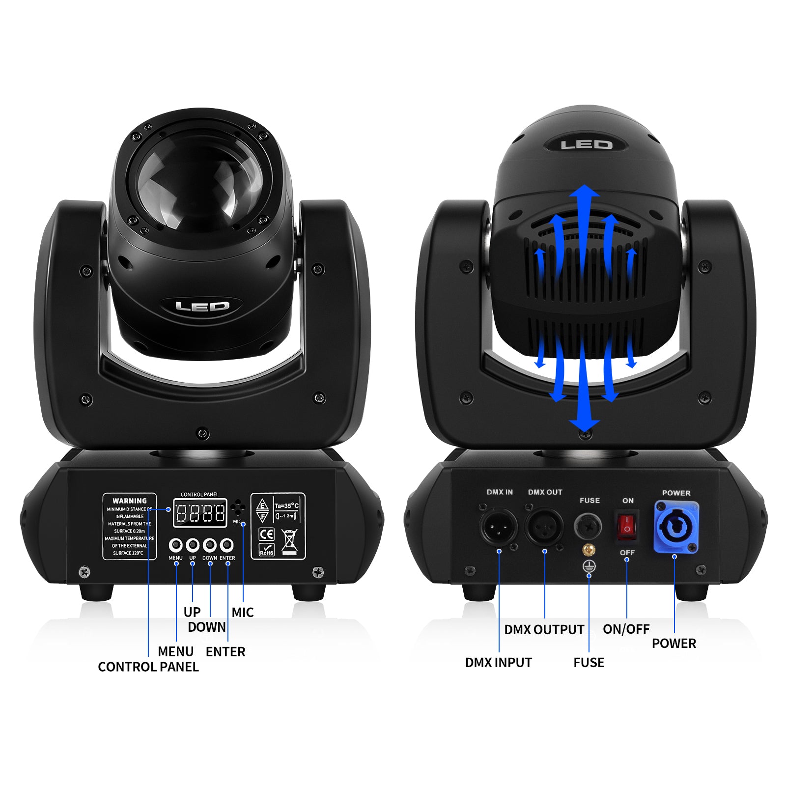 16stk 200W 18 Prisma Gobo LED Beam Moving Head Bühnenlicht DMX +4stk Flightcase