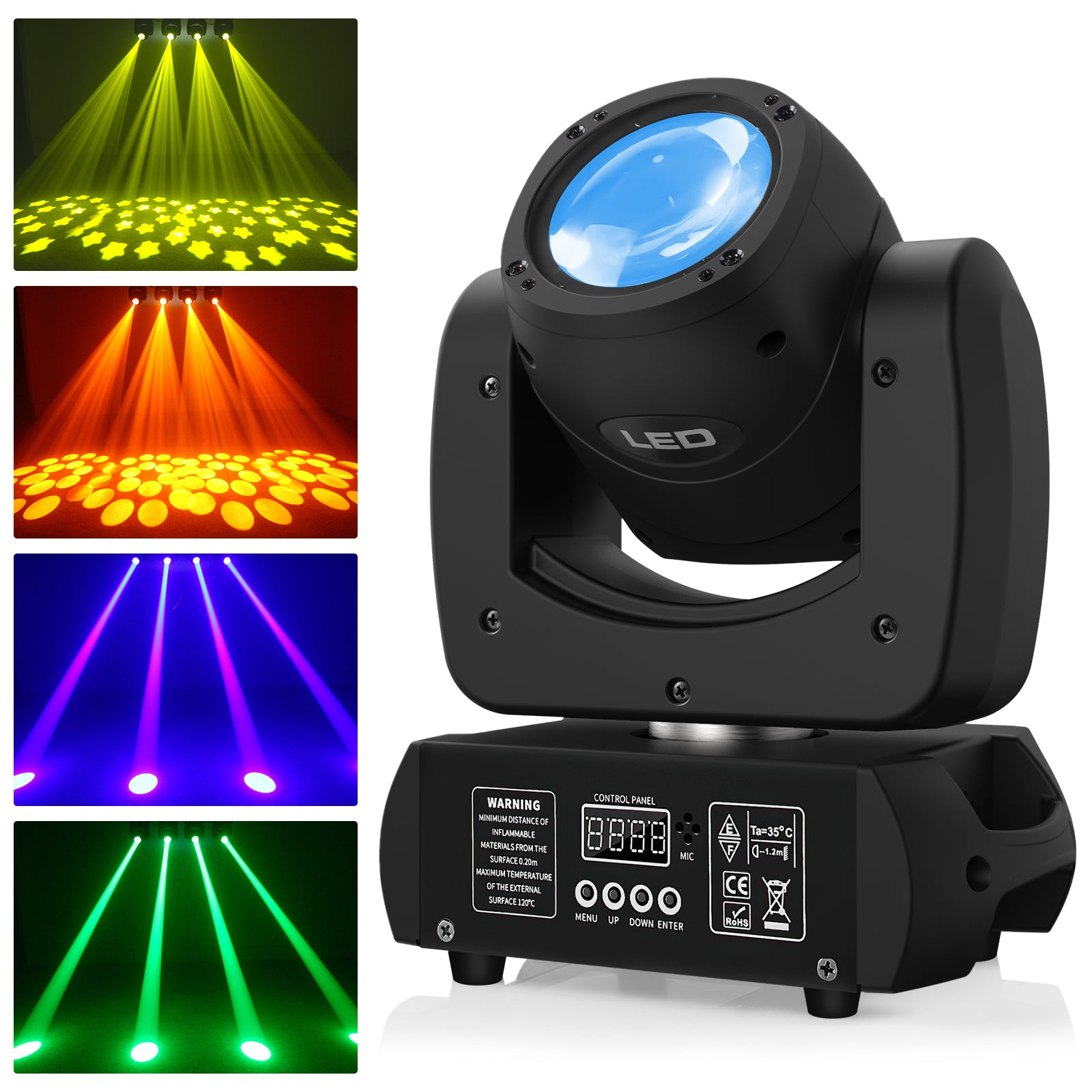 16stk 200W 18 Prisma Gobo LED Beam Moving Head Bühnenlicht DMX +4stk Flightcase