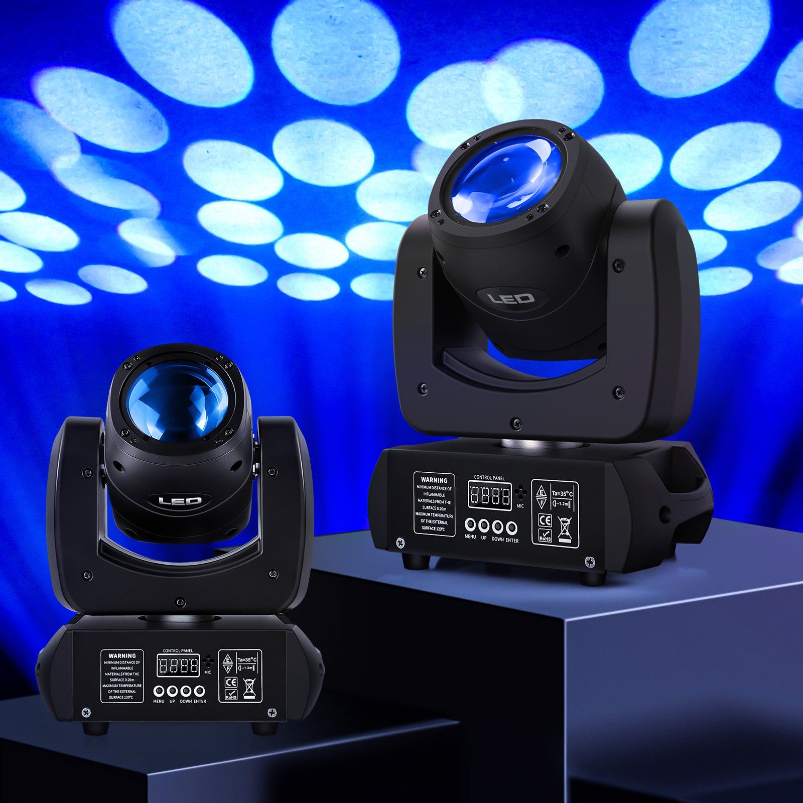16stk 200W 18 Prisma Gobo LED Beam Moving Head Bühnenlicht DMX +4stk Flightcase